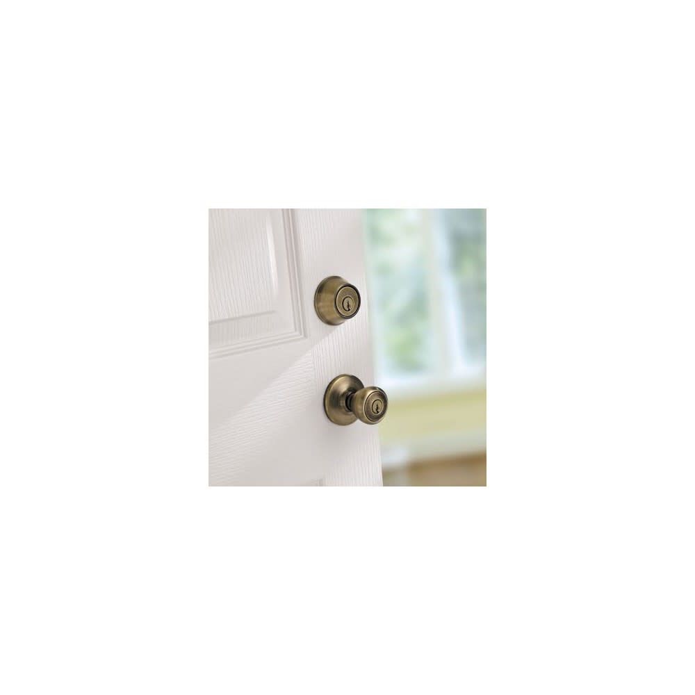 Atelier ELです。、 Kwikset Antique Brass Tylo Door Knob & Single Cylinder