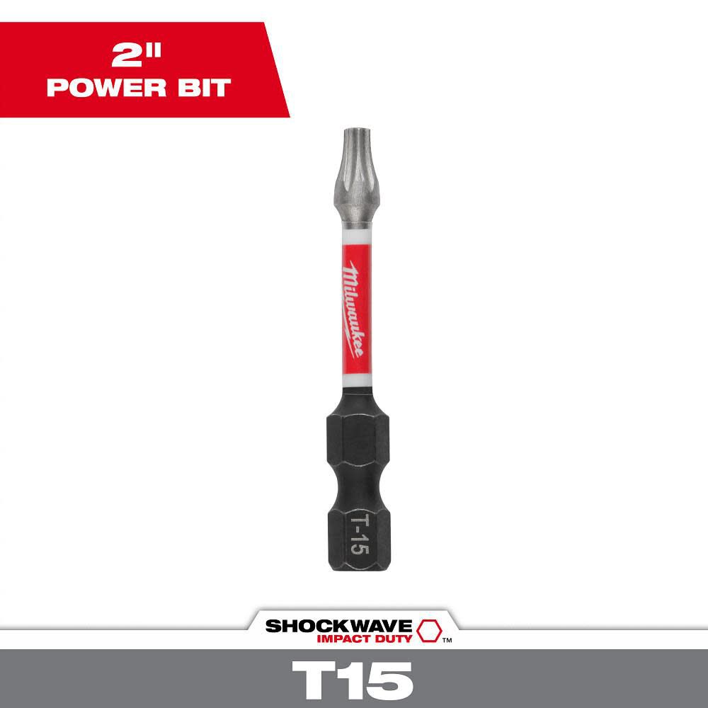 Milwaukee SHOCKWAVE 2 in. Impact Torx T15 Power Bit, large image number 10