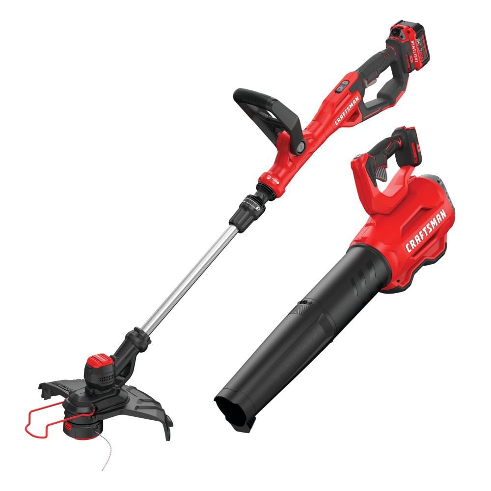 CRAFTSMAN V20* Cordless WEEDWACKER String Trimmer & Blower Combo – CMCK297M1
