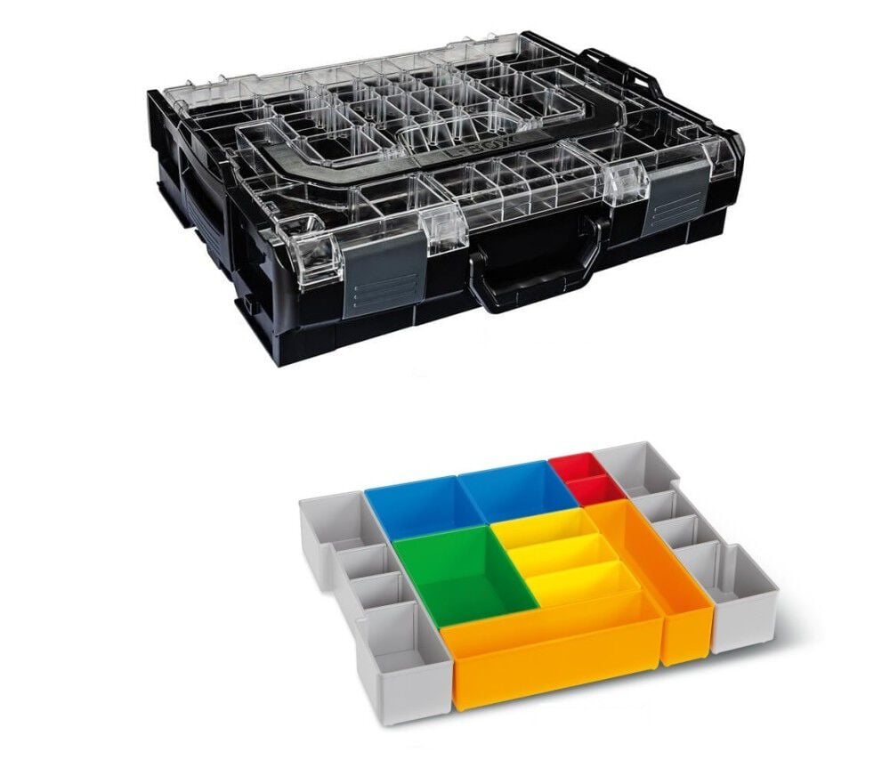 L-BOXX Model Number 102 Black Tool Box with Transparent Lid and Inset Box Set H3 Bundle – ATB000011294