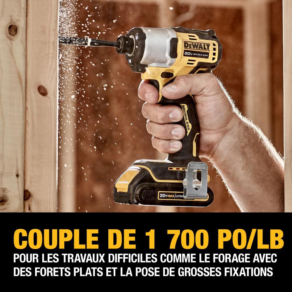 DEWALT 20V MAX 1/4in Impact Driver Kit Brushless Cordless Sansujyuku sansujyuku.com
