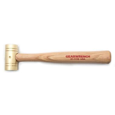 GEARWRENCH Hammer Brass with Hickory Handle 16 oz, large image number 0
