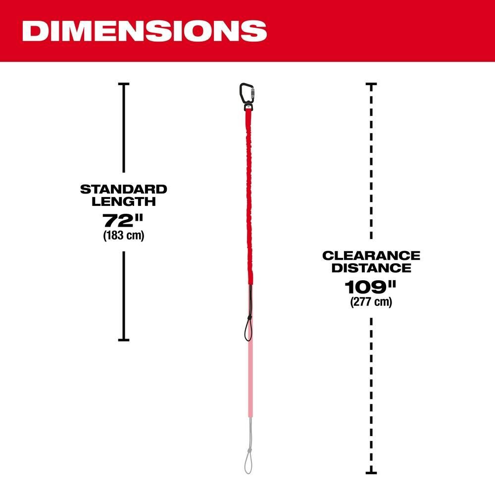 Milwaukee 10 Lbs. 72 in. Extended Reach Locking Tool Lanyard, large image number 3