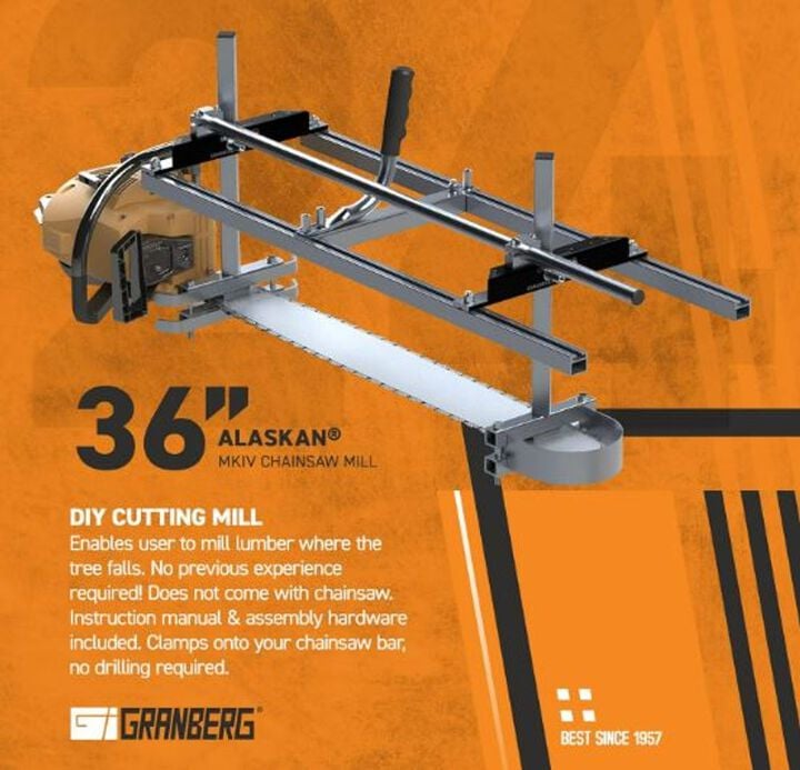 Granberg Alaskan Mark IV 36 In. Portable Chain Saw Mill Kit, large image number 1