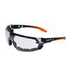 Klein Tools Low-Profile Gasket Safety Glasses Black and Orange Frame with Clear Lens, small image number 1