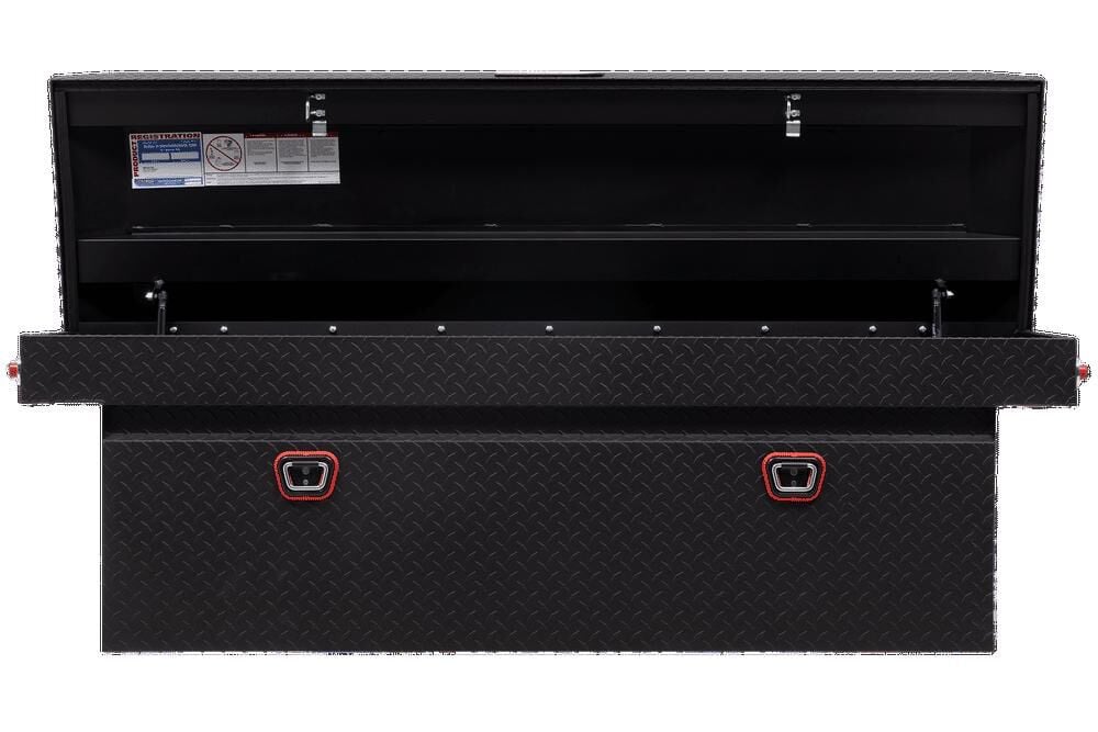 Weather Guard Saddle Truck Tool Box Aluminum Full Deep Textured Matte Black, large image number 3