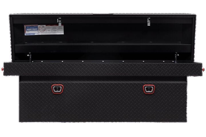 Weather Guard Saddle Truck Tool Box Aluminum Full Deep Textured Matte Black, large image number 2