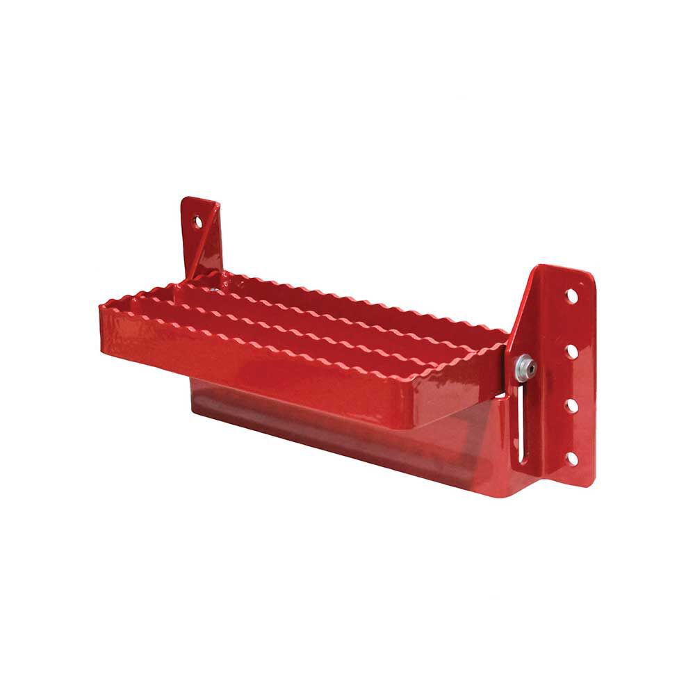 K&M Manufacturing Universal Flip-Up Tractor Step Red, large image number 1