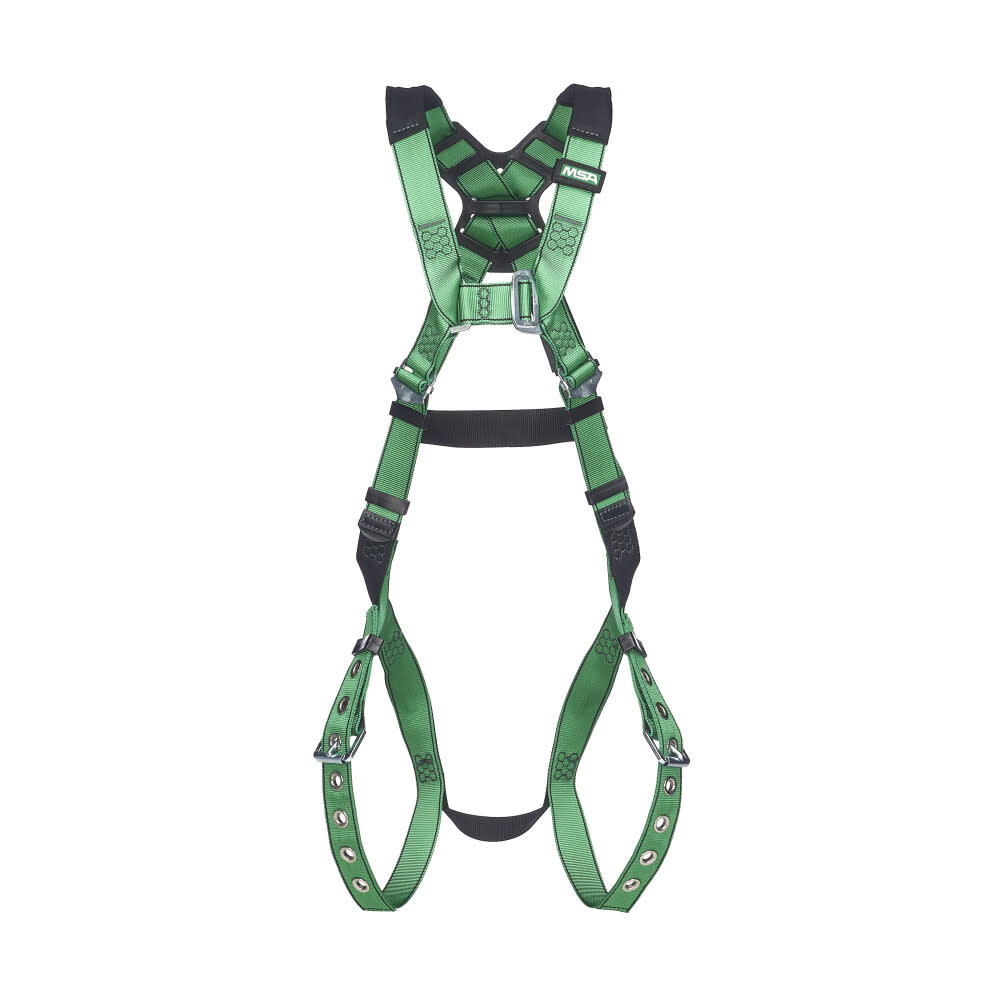 MSA Safety Works V-FORM Harness, Back D-Ring, Tongue Buckle Leg Straps Quick Connect Chest Buckle, XL, large image number 1