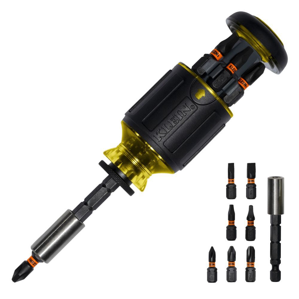 Klein Tools 8-in-1 Adjust. Stubby Screwdriver, large image number 1
