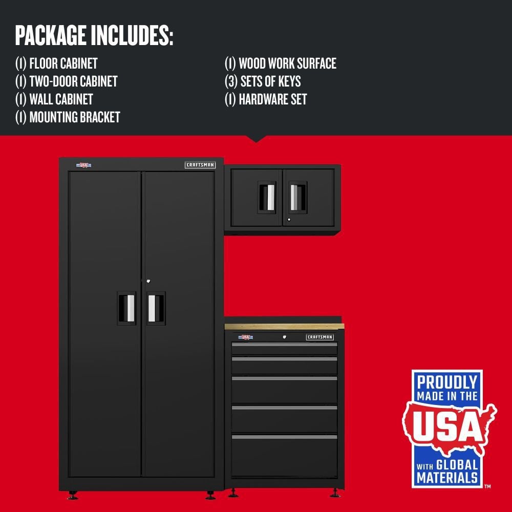 CRAFTSMAN 63 Inch Wide Welded Metal Storage Suite with Drawer Storage, 4 Piece, large image number 9