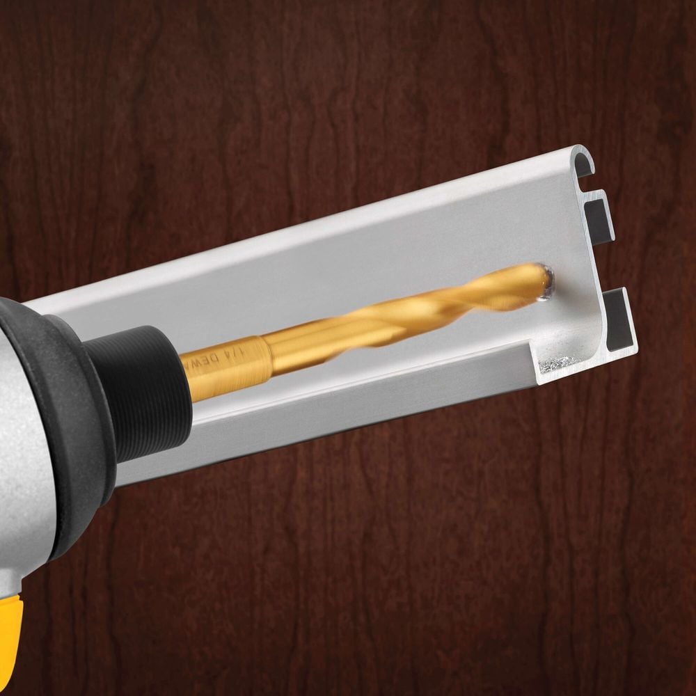 DEWALT Impact Ready Titanium Nitride Coated Drill Bit, 1/4 Inch, large image number 3