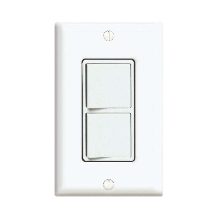 Leviton Rocker Switch 15A 120/277V White 1 Pole AC Quiet, large image number 0