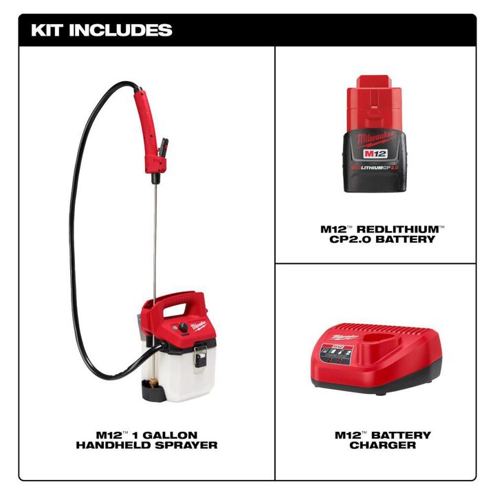 Milwaukee M12 1 Gallon Handheld Sprayer Kit, large image number 2