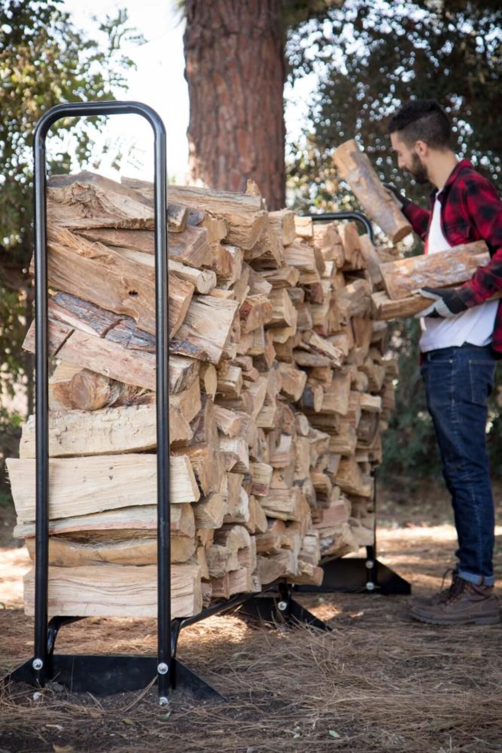 Large outdoor online firewood rack