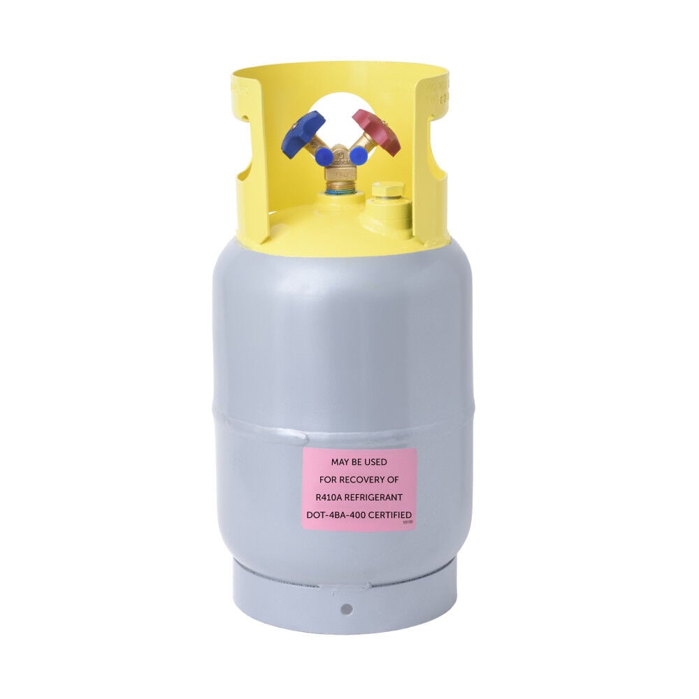 Flame King 30 Lb Refrigerant Recovery Cylinder Tank with SCG Y-Valve Empty, large image number 1