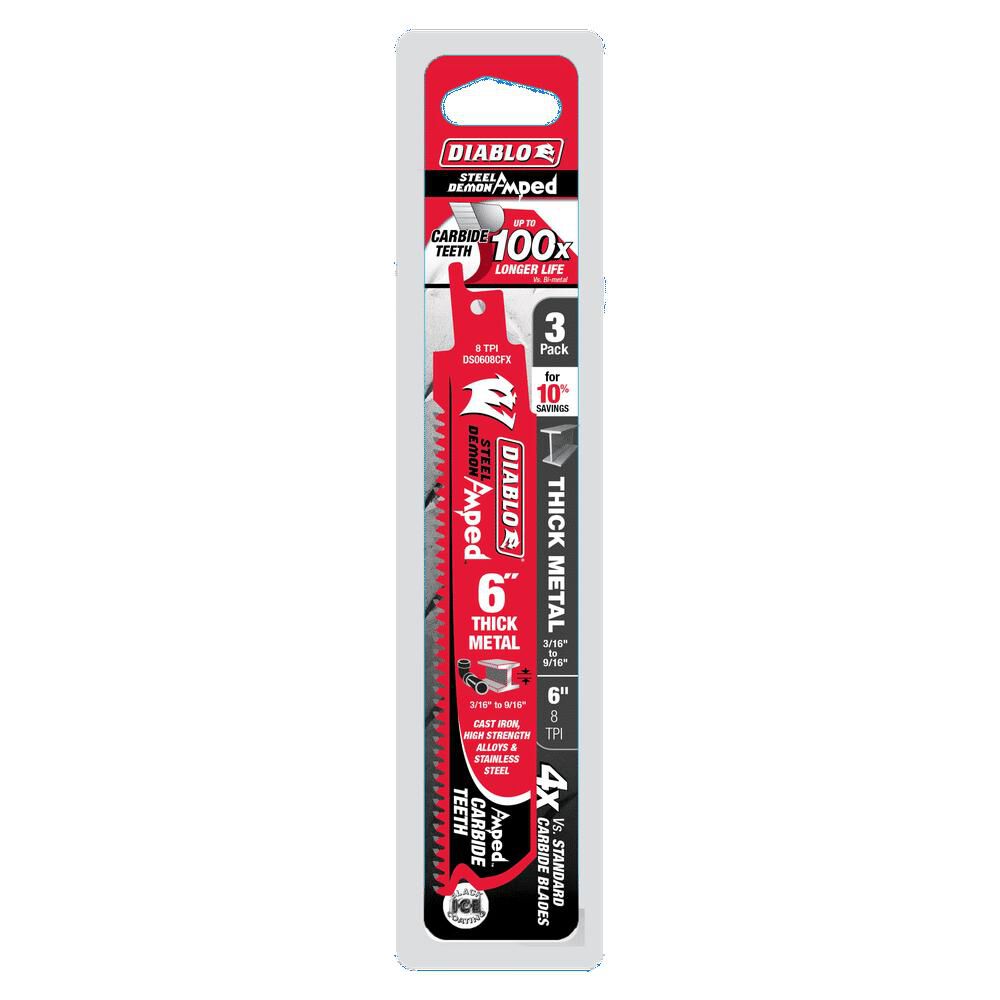 Diablo Tools 6in Steel Demon AMPED Carbide Blades for Thick Metal Cutting 3pk, large image number 4