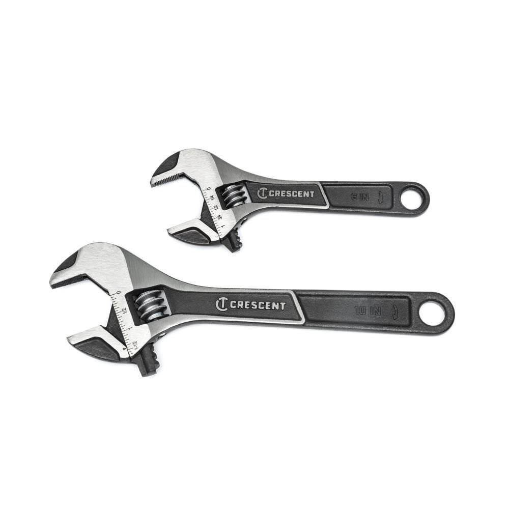 Crescent 2 pc Wide Jaw Adjustable Wrench Set 6in & 10in, large image number 1