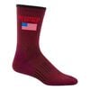 Occidental Leather Mid-Calf Oxy Flag Wool Socks Burgundy Unisex Fits Sizes 8-13, small image number 2