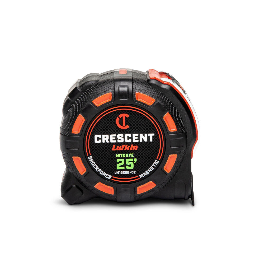 Crescent Lufkin 1-1/4 Inch x 25 Ft. SHOCKFORCE NITE EYE Magnetic Tape Measure, large image number 1