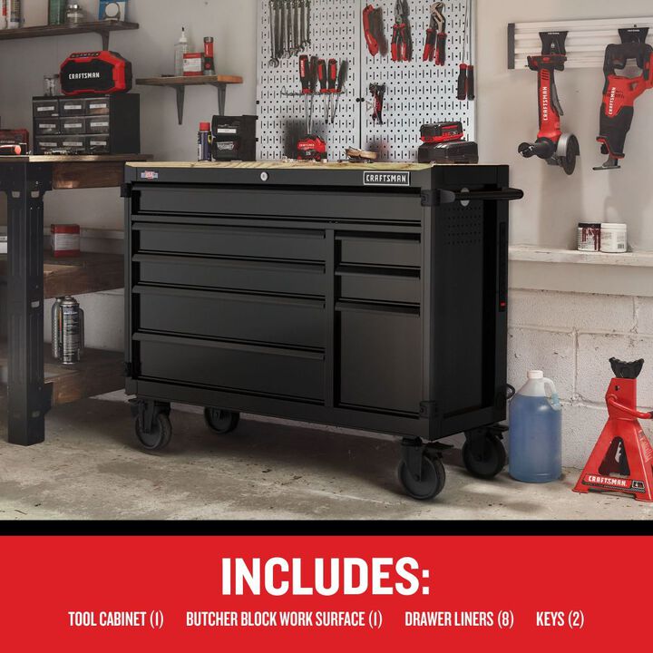 CRAFTSMAN Premium S2000 Series 52 Inch Wide 8-Drawer Workstation, large image number 9