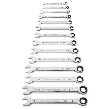 GEARWRENCH 30 Piece 90T 12 Point Metric & SAE Combination Ratcheting Wrench Set Bundle, large image number 3