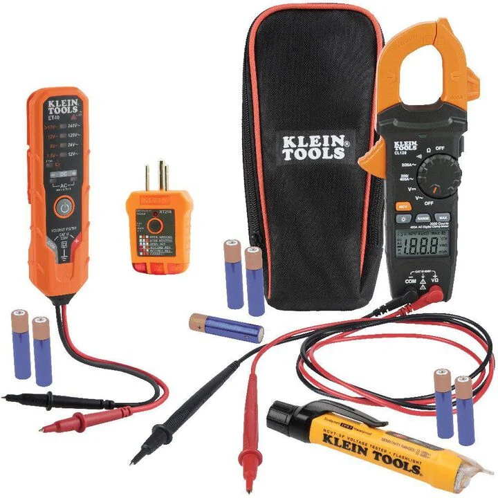 Klein Tools Digital Clamp Meter Non Contact Voltage Tester Electrical Test Set