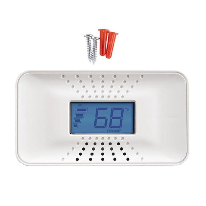 First Alert Carbon Monoxide Alarm with 10-Year Battery and Digital Temperature Display, large image number 1
