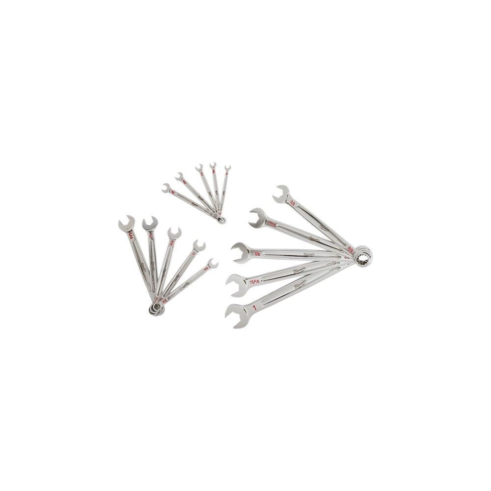 Milwaukee 15 Piece SAE and Metric Combination Wrench Set Bundle, large image number 5