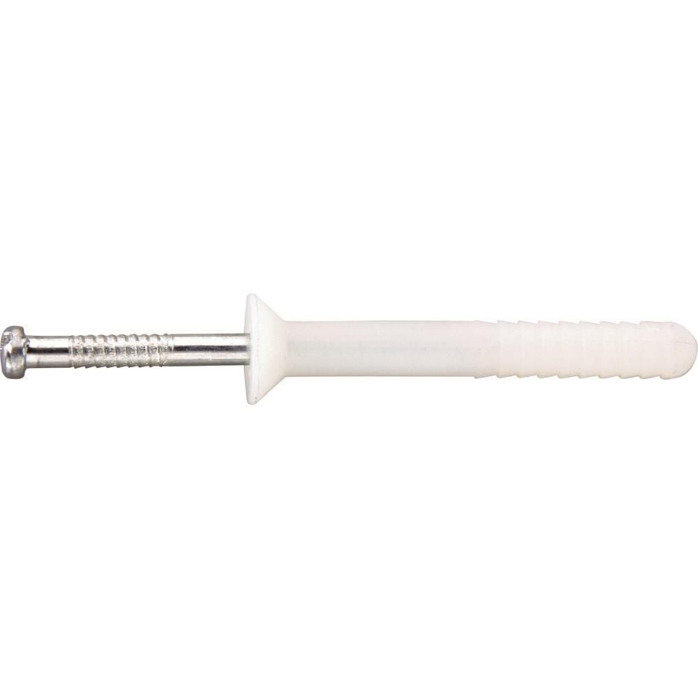 DEWALT Nylon Nailin 1/4 x 2 Inch Flat Head Hammer-Drive Anchor 100 Pieces - 02562-PWR