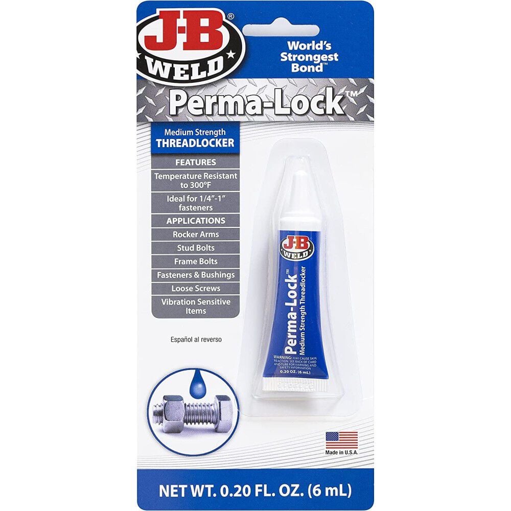 J-B Weld Perma Lock 0.2oz Blue Medium Strength Threadlocker, large image number 1