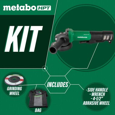 Metabo HPT 4 1/2in Paddle Switch Disc Grinder with Brake, large image number 1