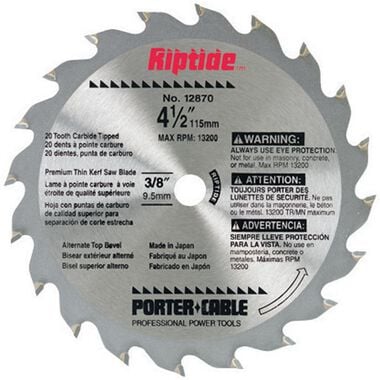Porter Cable 4-1/2 In. 20 T Circular Saw Blade