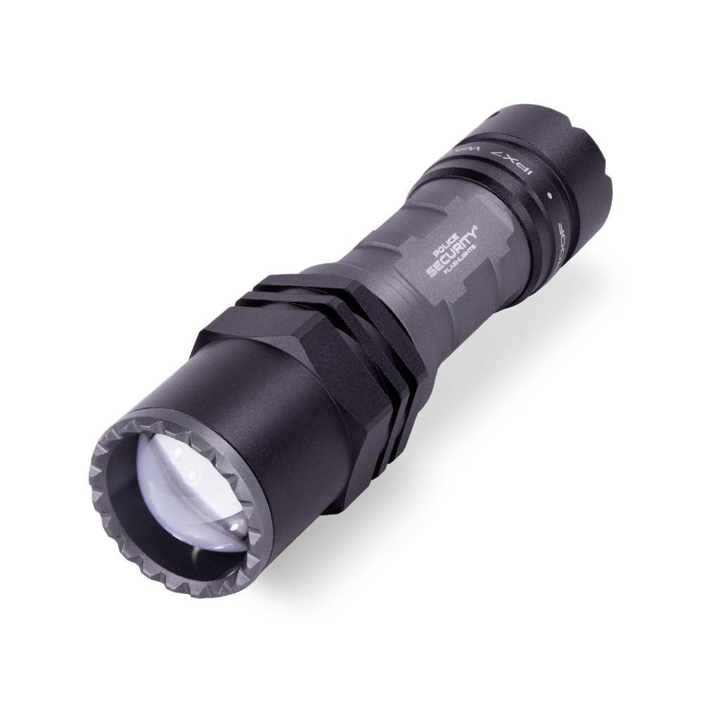 Police Security LONG THROW 500 Lumens 3 AAA Alkaline Battery Powered Flashlight – 97818