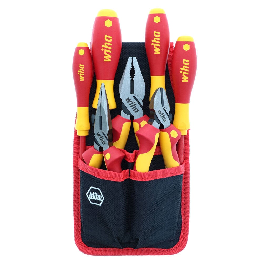 Wiha Insulated Industrial Pliers/Cutters & Screwdriver Set 7 Piece, large image number 1