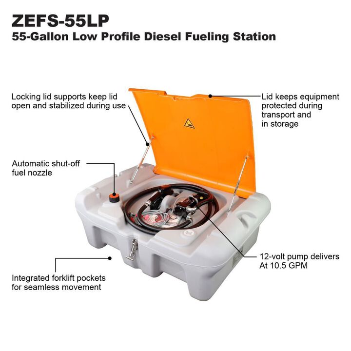 Milton 55-Gallon Low-Profile Portable Diesel Fuel Tank, large image number 7