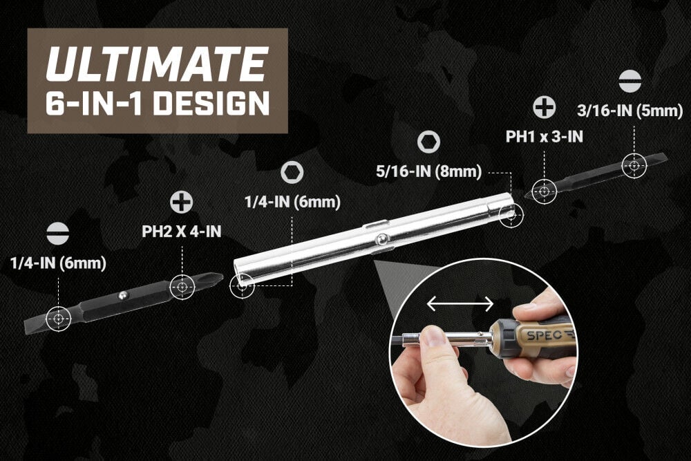 Spec Ops Multi Bit 6inch 1 Screwdriver, large image number 7