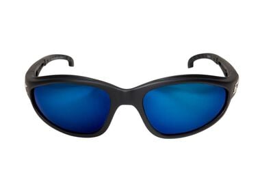 Edge Dakura Polarized Safety Glasses Black Frame Aqua Precision Blue Mirror Lens, large image number 2
