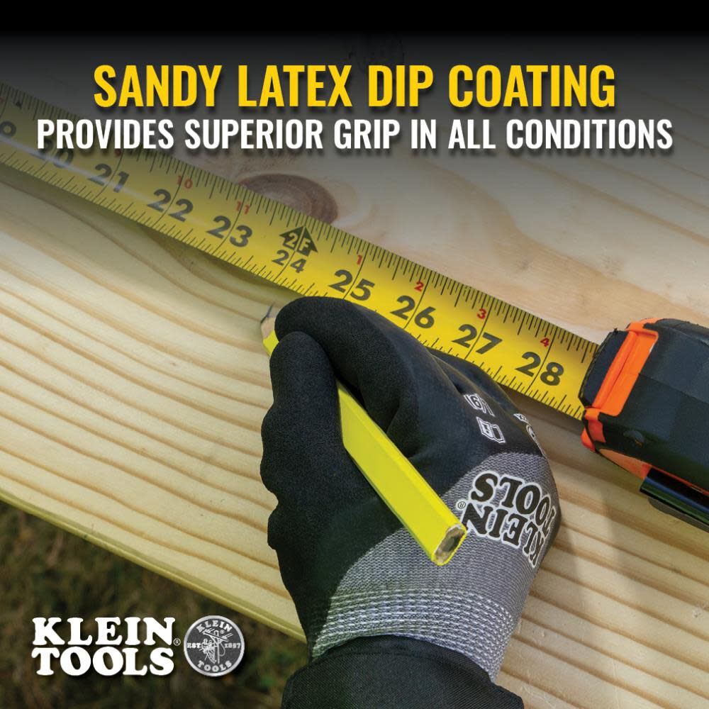 Klein Tools Winter Knit Dip Gloves, Cut A4, L, large image number 4