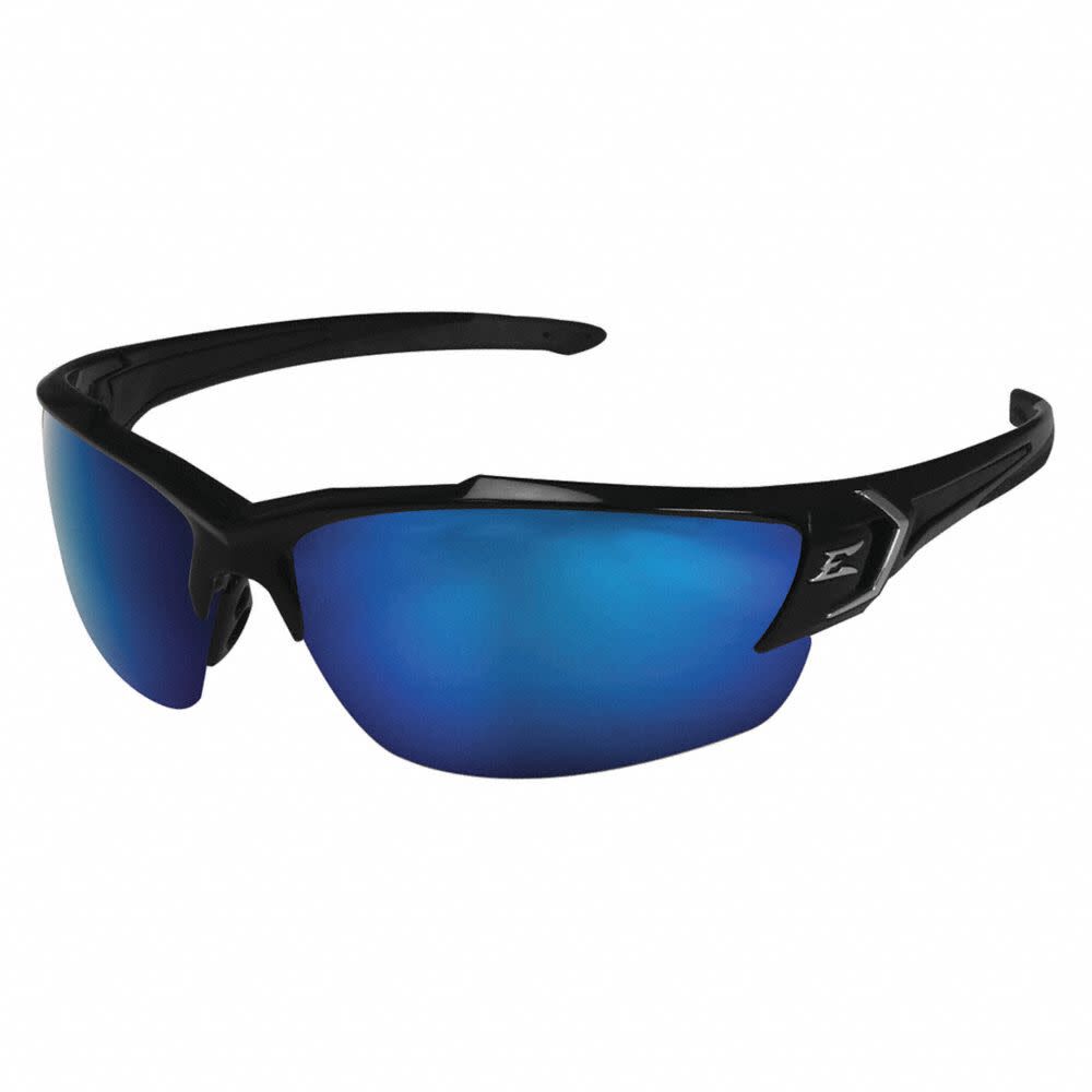 Edge Khor G2 Safety Glasses Black Frame Aqua Precision Blue Lens, large image number 1