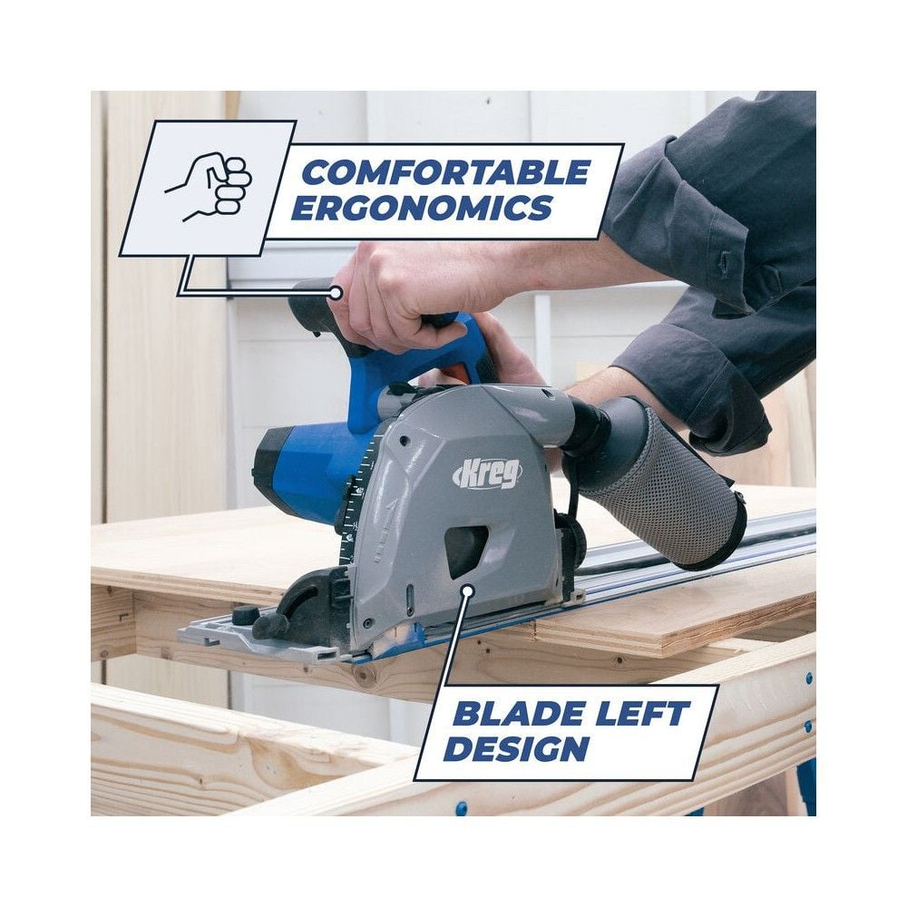 Kreg 120V 48T Blade Adaptive Cutting System Plunge-Cut Track Saw, large image number 11