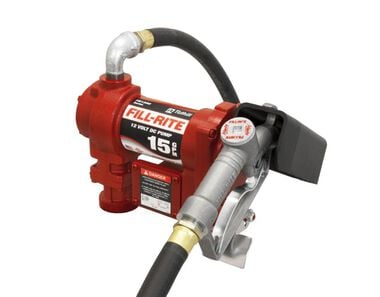 Fill-Rite Fuel Pump Kit 12VDC 15GPM Manual Nozzle Hose