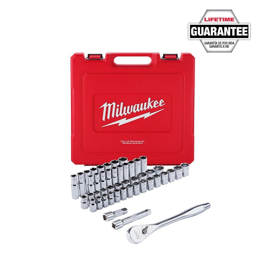Milwaukee 47 Pc 1 2 In Socket Wrench Set Sae Metric 48 22 9010 - Image 17