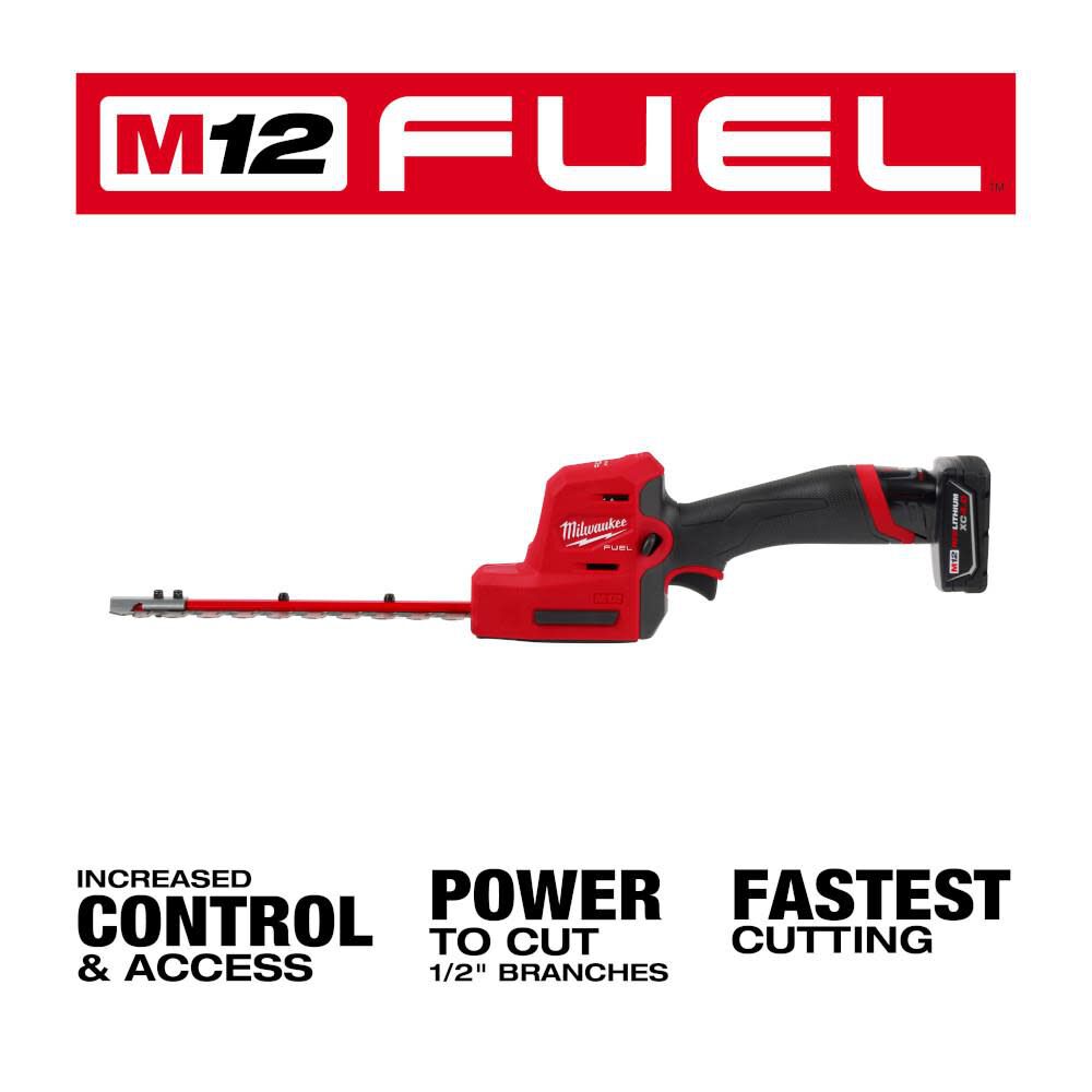 Milwaukee M12 FUEL 8inch Hedge Trimmer, large image number 2