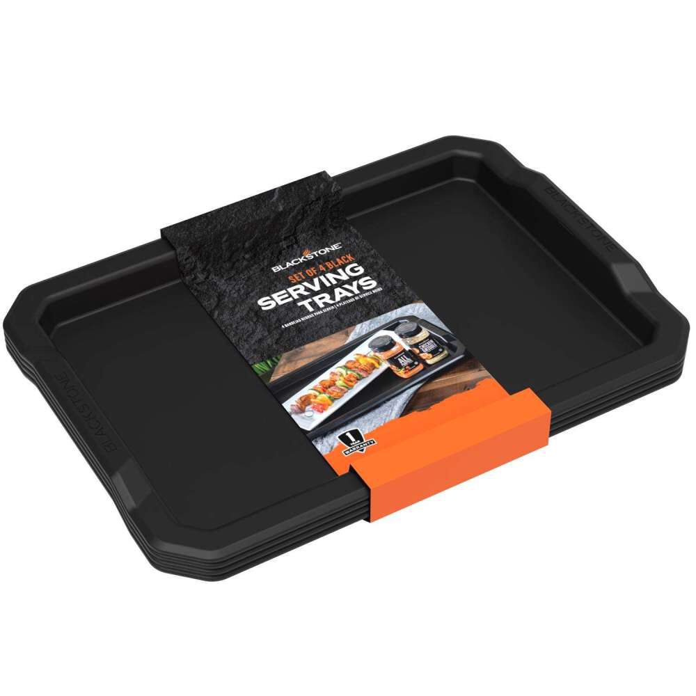 Blackstone 19 Inch x 13 Inch Plastic Serving Tray 4 Pieces, large image number 3