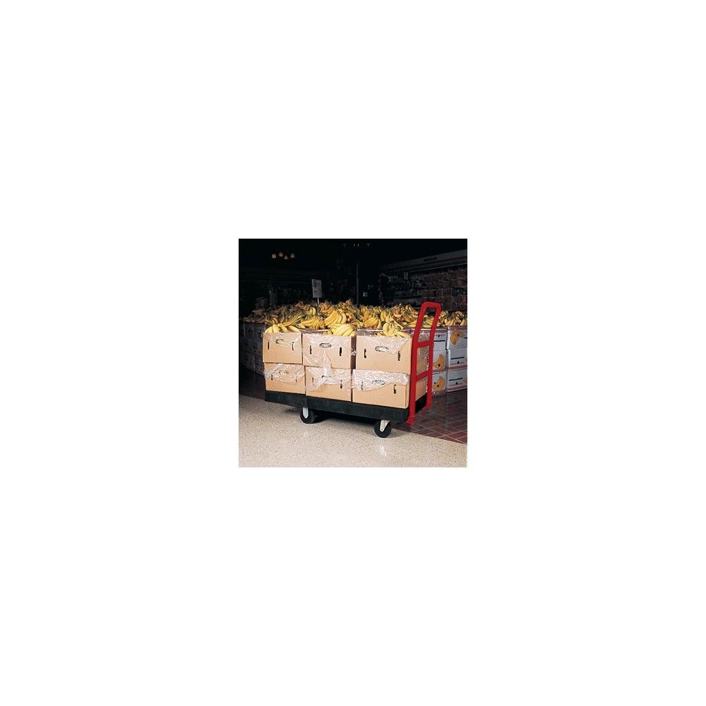 Rubbermaid 2000 Lbs Black Heavy-Duty Platform Truck with 8in TPR Caster, large image number 5