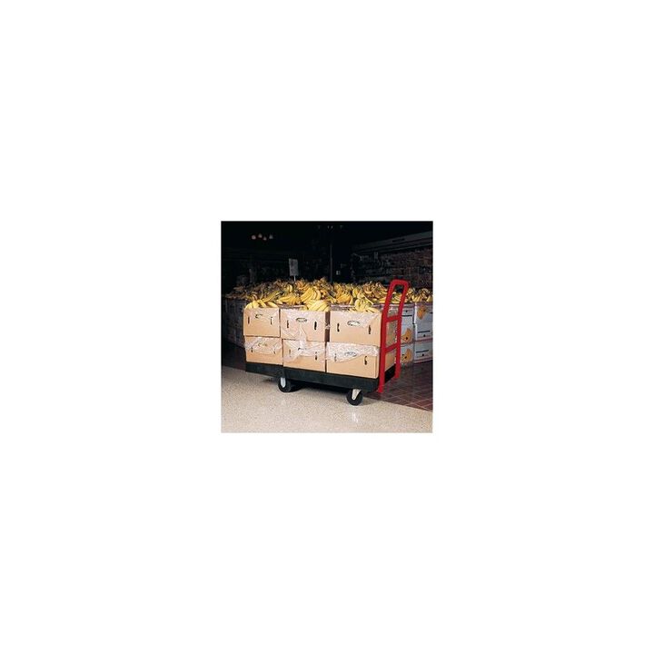 Rubbermaid 2000 Lbs Black Heavy-Duty Platform Truck with 8in TPR Caster, large image number 4