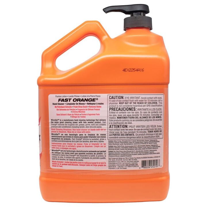 Permatex 1 Gallon Fast Orange Pumice Hand Cleaner with Pump, large image number 1