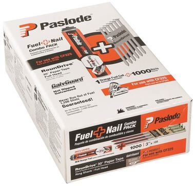 Paslode Fuel+Nail Combo Pack 3 In. x .120 In. RS HDG