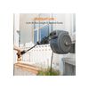 Giraffe Tools 5/8 Inch x 90 Foot Light Grey Garden Hose Reel with PP Bracket, small